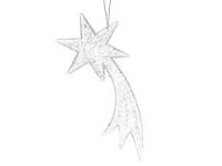 Plastová kometa stříbrná 18cm